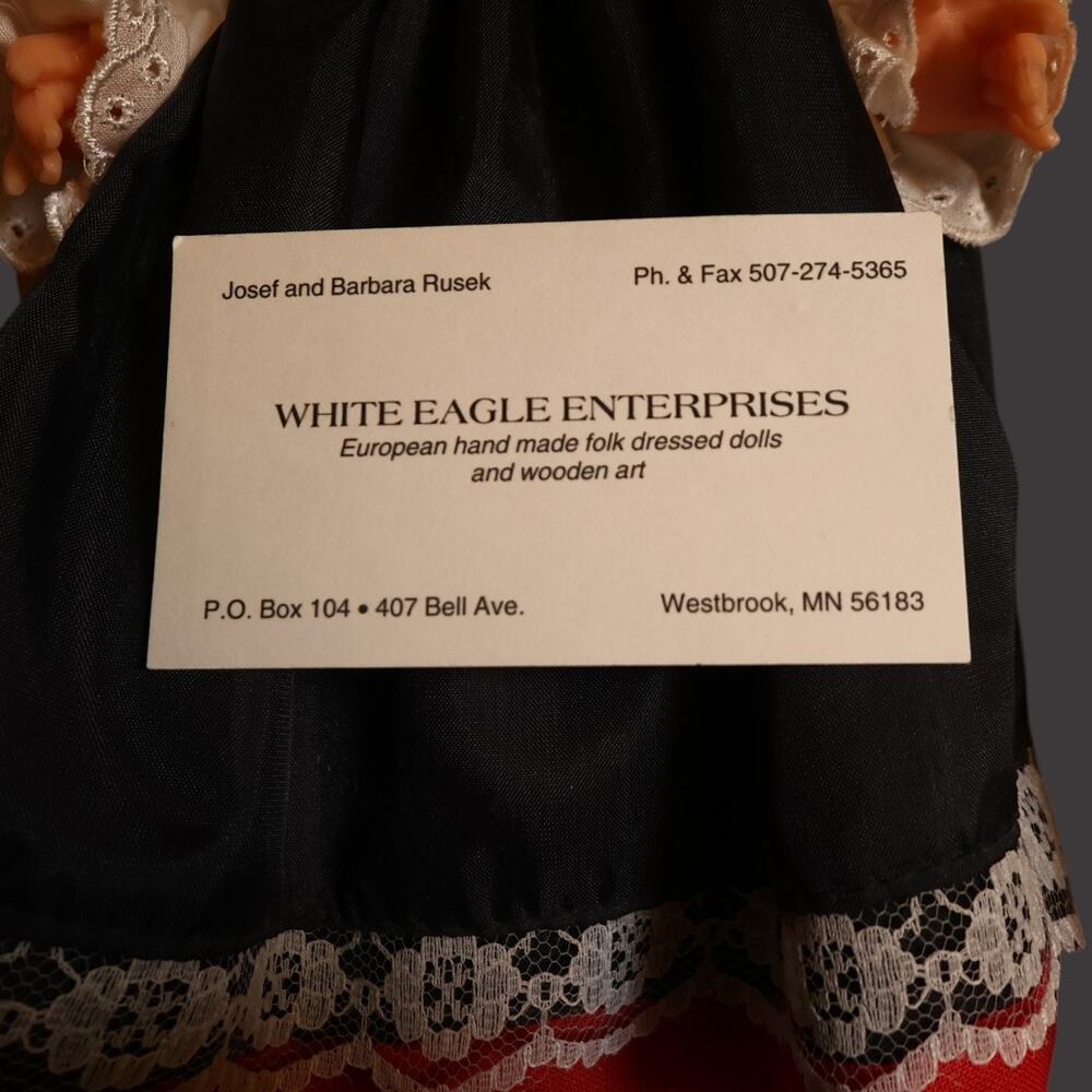 White Eagle Enterprises Folk Doll 17" European Handmade Rusek MN Original Box - Picture 4 of 16